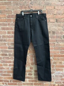 Jean Shop Men’s Rocker Raw Selvage Jeans, Sz 37 X 34 Medium, Piece Dyed Black - Picture 1 of 10