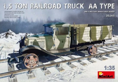 1:35 Revell 1,5 Ton Railroad Truck Aa Type Kit MINIART MIN35265 Modellino - Immagine 1 di 2