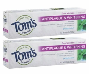 Toms of Maine Fluoride-Free Antiplaque  Whitening Toothpaste, Whitening Toothp - Picture 1 of 11