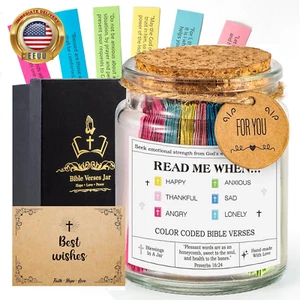 Bible Verse Jar(Kjv) - Christian Gifts for Women, Men, Mom, Dad, Friend, Birthda - Picture 1 of 7