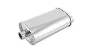 Vibrant StreetPower Oval Muffler - 2in Inlet/Dual Outlet (Center In - Offset Out - Foto 1 di 3