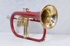 Flugelhorn red color brass finish BB pitch with Hard case bag And Mouthpiece