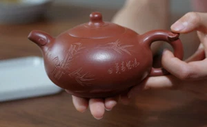 350cc chinese Yixing Handmade Zisha teapot QingShui Clay RuYi Gongfu Hu Tea Pot - Picture 1 of 12
