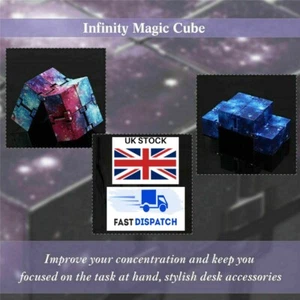 UK Stock Sensory Infinity Cube Handschmeichler Spielzeug für Stress Autismus Angstlinderung Kinder - Bild 1 von 20