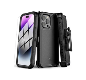 MYBAT Pro Shockproof Maverick Series Case With Belt Clip For IPhone 14 - Picture 1 of 12
