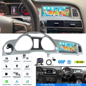 KAM+ per Audi A6 C6 4F MMI 3G 2010-2012 Carplay Android 14 autoradio GPS 6+128GB - Foto 1 di 19