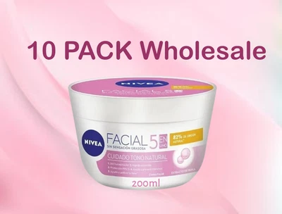 10 PACK Nivea Crema Facial Cream Aclarado Natural Brightening SPF 15 200g - Image 1 of 4