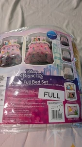 Disney Princess "Always Inspire" Kids Reversible Full Size Bed Set 7 Piece - Picture 1 of 8
