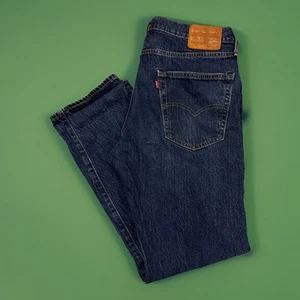 Levis Premium 502 Jeans Mens 36x32 (30) Blue Denim Big E Pants / READ - Picture 1 of 18