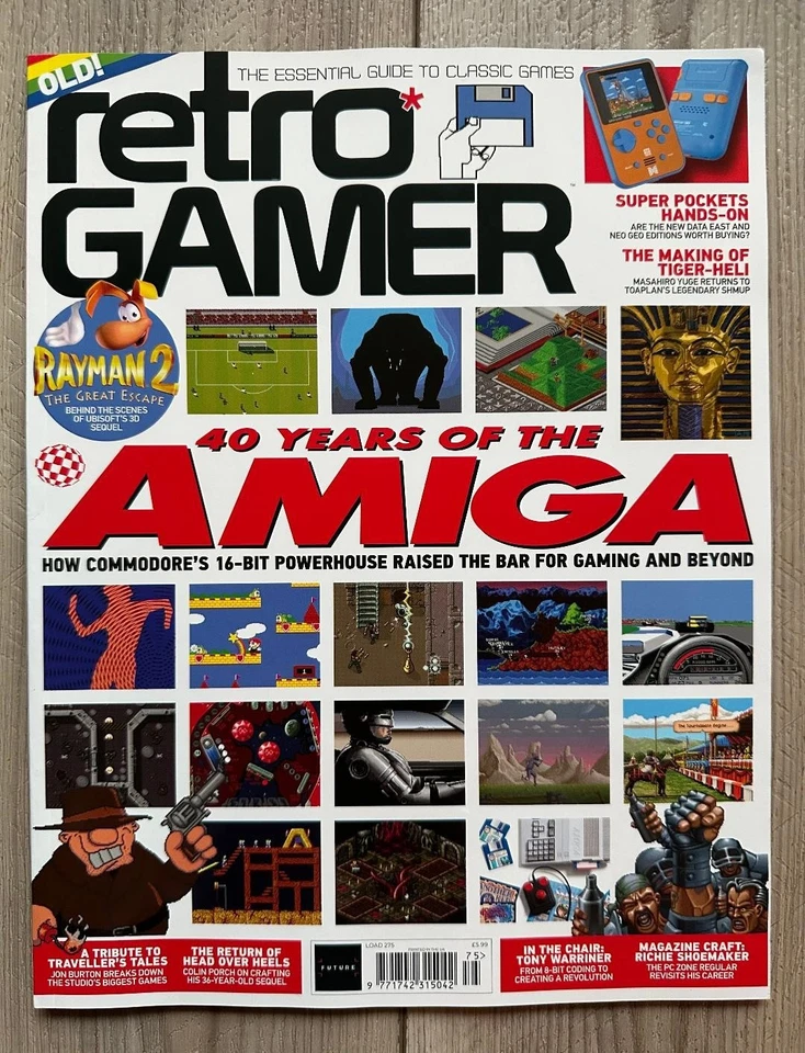 RETRO GAMER Magazine GUIDE Classic GAMES No 275 40 YEARS Of AMIGA Rayman 2 TIGER - Image 1 of 1