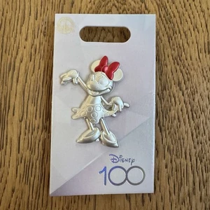 Disney 100 Disney100 Anniversary Minnie Mouse Silver Pin - Picture 1 of 3
