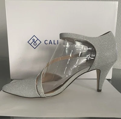 Call It Spring Women's Silver Sparkle Glitter Medium High Heel Pumps, Size 8 - Image 1 of 3