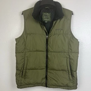 Gilet imbottito Eddie Bauer uomo verde premium piumino d'oca confezionabile taglia media - Foto 1 di 14