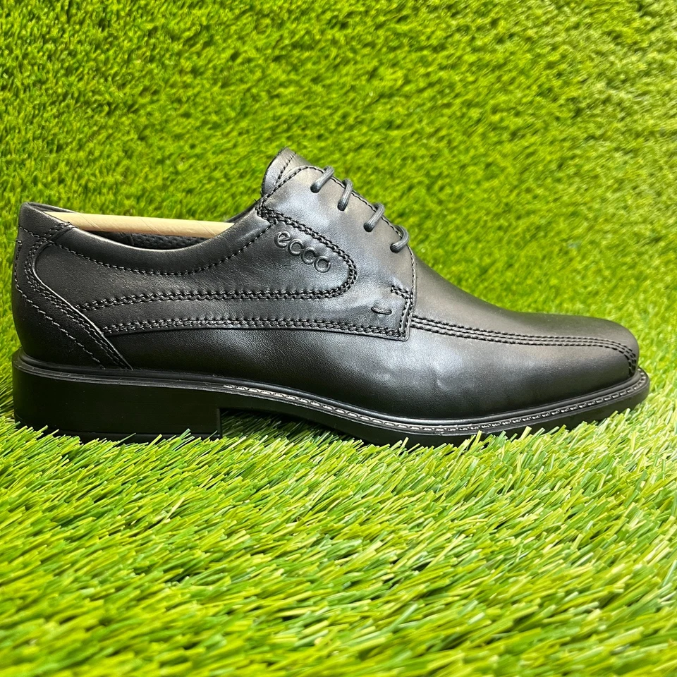 Zapatos mocasines de vestir Ecco New Jersey para hombre talla 7 negros clásicos de cuero sin cordones Foto 1 de 4