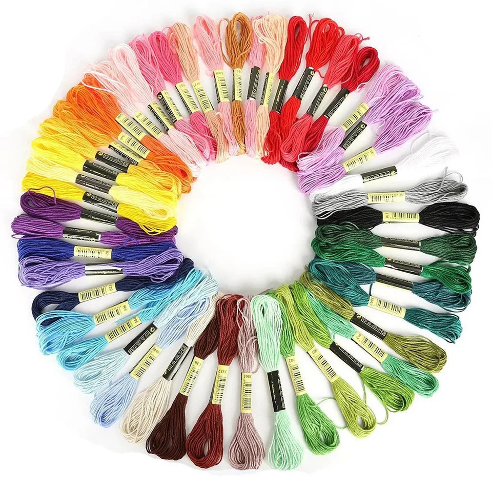 Premium Embroidery Floss 8Pcs Smooth Thread for DIY Sewing Clothing Accessories - Image 1 of 4