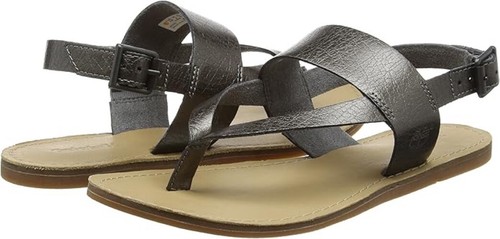 SANDALI ALLA CAVIGLIA TIMBERLAND CAROLISTA BACKSTRAP GRIGIO SCURO METALLIZZATO