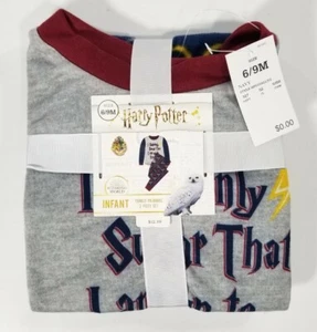 Baby Harry Potter Holiday "I Solemnly Swear" Pajama Set - Navy 6/9 Months - Picture 1 of 2