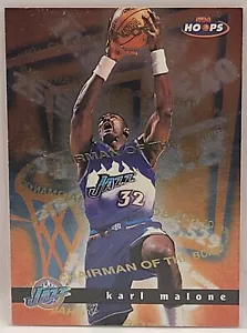 97-98 NBA Hoops Chariman of the Board Karl Malone HOF Insert Card (Utah Jazz) - Picture 1 of 2
