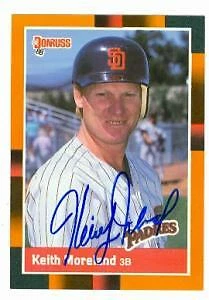 Keith Moreland autographed baseball card Padres 1988 Donruss Baseball Best #266 - Image 1 of 1