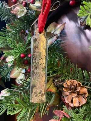 NUEVO Pottery Barn Plata Mercurio Vidrio 4" Letra Árbol de Navidad Adorno I Nuevo con Etiquetas Foto 1 de 4