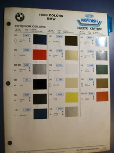 1980 BMW DuPont set chip verniciatura auto - Foto 1 di 1