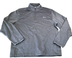 Greg Norman Tasso Elba Shark Logo Long Sleeve 1/4 Zip Golf Pullover Men’s M - Picture 1 of 9