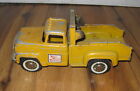 Vintage Yellow Hubley #800 Tiny Town Towing Metal Wrecker Tow Truck Rare
