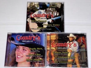 COUNTRY'S GREATEST 3-CDs Merle Haggard Alabama Conway Twitty Patsy Cline - Picture 1 of 3