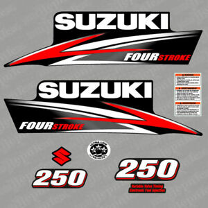 Suzuki 250 Four stroke (2013) outboard decal aufkleber adesivo sticker set