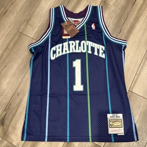 Muggsy Bogues Charlotte Hornets Jersey Mens Large NBA Basketball Mitchell & Ness - Picture 1 of 5