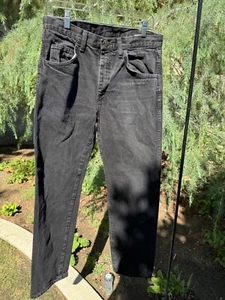 Mens Rustler Jeans Black Sz 33 X 32 Regular Fit Zipper & One Button - Picture 1 of 8