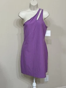 Beyond Yoga Spacedye Damen Lavendel One Shoulder Slim Soft Mini Kleid Gr. L - Bild 1 von 14