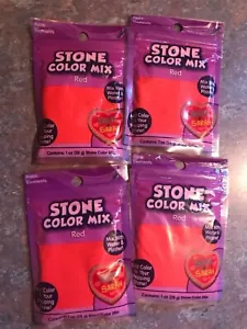 4 Pack. Stone Color Mix ~ Red by Horizon Group USA ~Mix With Water & Plaster NEW - Picture 1 of 3