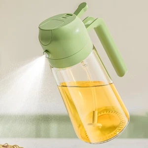 2 In 1 Green Oil Sprayer Dispenser Cooking Baking BBQ Spray Bottle Kitchen Tool - Picture 1 of 8