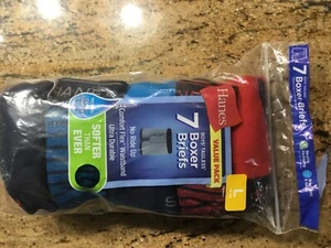 New Hanes Boy Size L (14/16) Value Pack of 7 Multicolor & Tagless Boxer Briefs - Picture 1 of 3