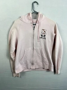 Hanes Hoodie Womens Medium Pink Cotton Comfort Blend EcoSmart Fleece Full Zip - Picture 1 of 8