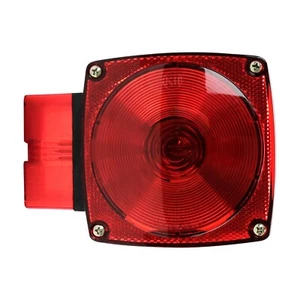 12V Submersible Square Led Trailer Light, Red White Incandescent Stop Turn Tail - Picture 1 of 9