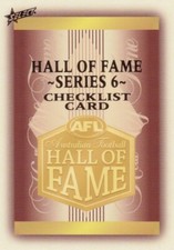 AFL 2023 Select Legacy Hall of Fame Series 6 - Checklist Card No.HF252