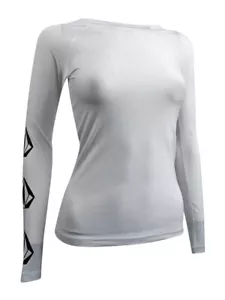 Volcom Women's Long-Sleeve Rash-Guard Cover-Up (M, White) - Picture 1 of 3