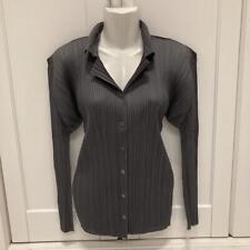 PLEATS PLEASE ISSEY MIYAKE Long Sleeve Shirt Size 4 Dark Gray (F45)