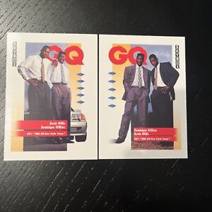(2) 1991 Skybox GQ Basketball Kevin Willis & Dominique Wilkins #325 #326