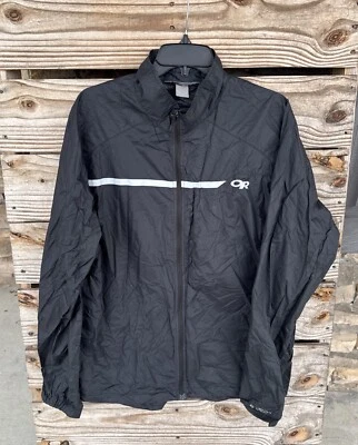 OR Outdoor Research 黑色夹克 Pertex Microlight 风衣,尺寸 L — 第 1/4 张图片