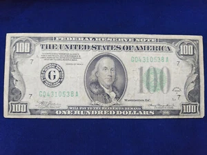 🌟 1934-A $100 Federal Reserve Note Chicago Fr.2153 - Picture 1 of 6