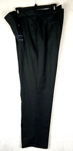 Joesph & Feiss Dress Pants Mens 40x34 Black Wool Blend Flat Front Straight NWT - Picture 1 of 7