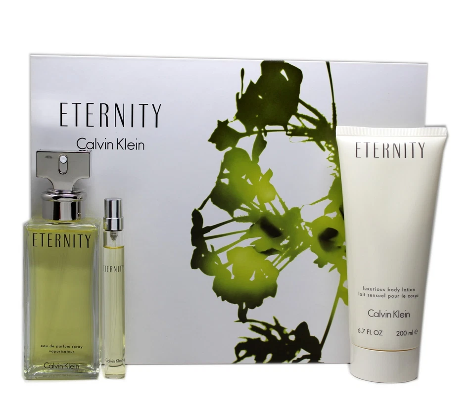 CALVIN KLEIN ETERNITY 3 PIECE GIFT SET FOR WOMEN EAU DE PARFUM SPRAY 100ML - Imagem 1 de 1