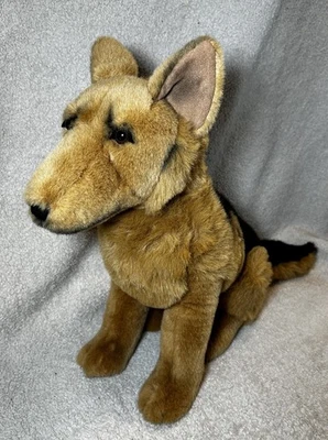 Fiesta 17" Sitting German Shepherd REALISTIC Vintage Lifelike Plush Stuffed Dog - Image 1 of 4