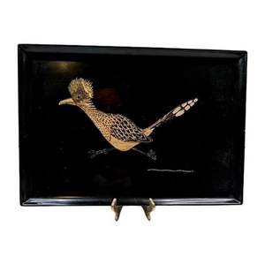 "Bandeja para servir Couroc Monterey California Mid Century moderna Roadrunner 18 X 12,5""" - Imagen 1 de 11