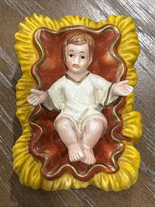 Vintage Nativity Baby Jesus in Manger Christmas 4.5”x3” Read - Picture 1 of 16