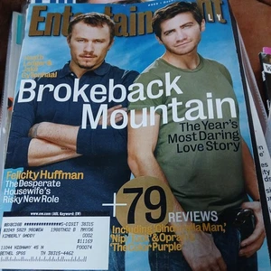 Entertainment Weekly Dec 2005 Brokeback Mountain Ledger Gyllenhaal MINT NO LABEL - Picture 1 of 2