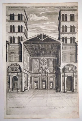 Kupferstich, S. Maria Maggiore in Rom I, P. de Angelis, 1621, Durchschnitt - Bild 1 von 4